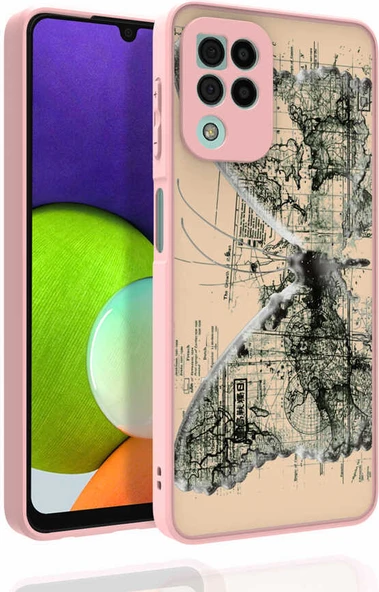 Galaxy M22 Kılıf Desenli Kamera Korumalı Parlak Mnc Nora Kapak-No4 ürün görseli 1