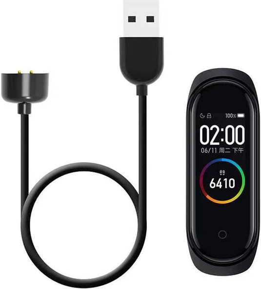 Rengareng Siyah Xiaomi Mi Band 6 USB Şarj Kablosu ürün görseli 1