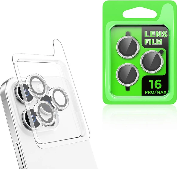 Apple iPhone 16 Pro Mnc Cl-07 Kamera Lens Koruyucu-Gümüş ürün görseli 1