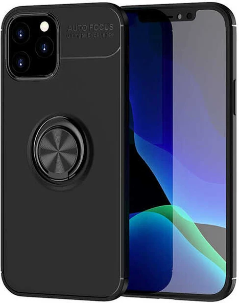 iPhone 12 Pro Max Uyumlu Mnc Ravel Silikon Kapak-Siyah ürün görseli 1