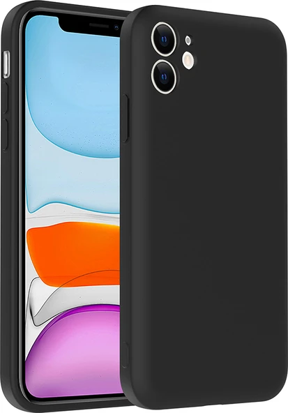 iPhone 11 Kılıf Kamera Korumalı Kartlık Hazneli Mnc Vitra Kapak - Siyah ürün görseli 1