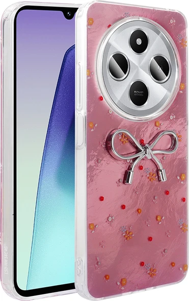 Redmi 14C 4g Kılıf Kamera Korumalı Figürlü Mnc Ponti Silikon Kapak - Açık Pembe ürün görseli 1