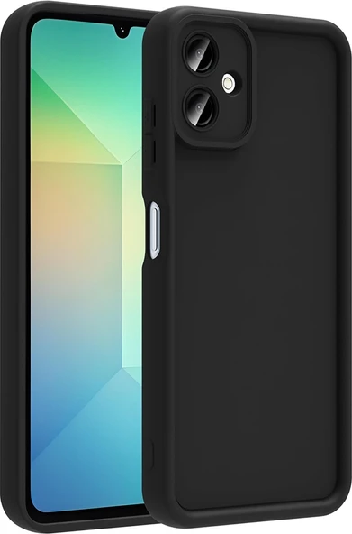 Rengareng Galaxy A07 Kılıf Kamera Korumalı Zore Ananas Kapak - Siyah ürün görseli 1