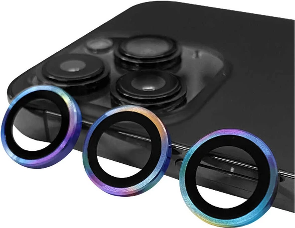 iPhone 14 Pro Uyumlu Mnc Cl-07 Kamera Lens Koruyucu-Colorful ürün görseli 1