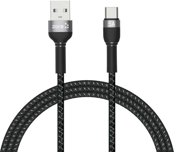 Rengareng Siyah Shira Serisi Type-C USB Kablo 1 Metre ürün görseli 1