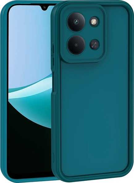 Rengareng Redmi 15C Kılıf Kamera Korumalı Zore Ananas Kapak - Koyu Yeşil ürün görseli 1