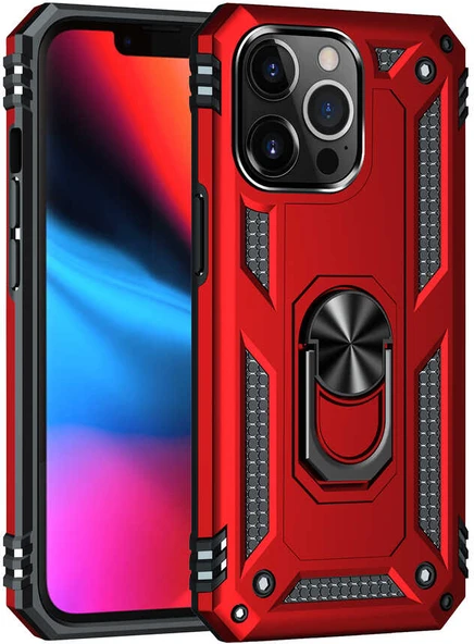 iPhone 13 Pro Max Uyumlu Mnc Vega Kapak-Mavi - Resim 3
