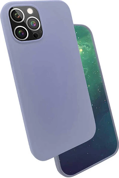 iPhone 12 Pro Max Uyumlu Mnc Silk Silikon-Lila ürün görseli 1