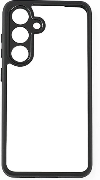 Galaxy S24 Plus Kılıf Kamera Korumalı Şeffaf Arka Yüzey Mnc New Roll Kapak-Siyah ürün görseli 1