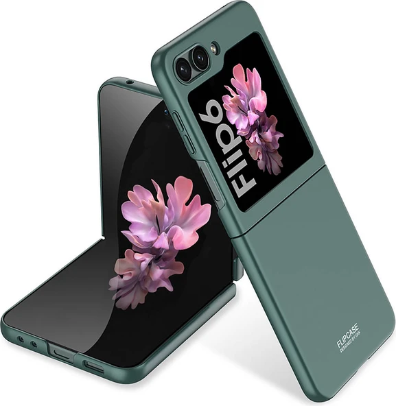 Galaxy Z Flip 6 Kılıf Mnc Sert Kıpta Kapak-Koyu Yeşil ürün görseli 1