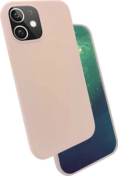 iPhone 12 Uyumlu Mnc Silk Silikon-Pembe ürün görseli 1