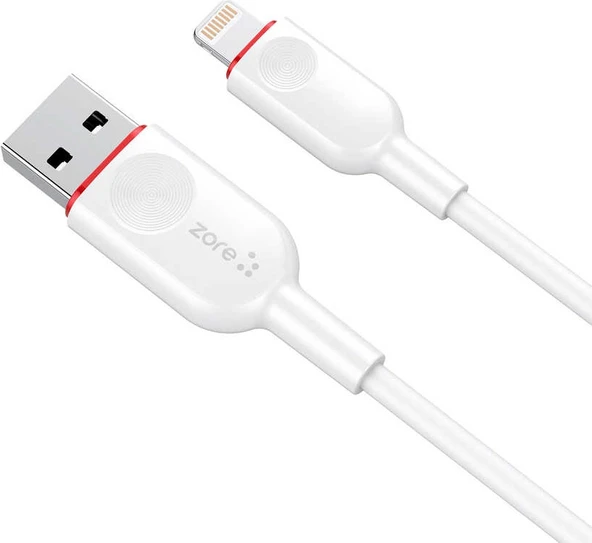 Rengareng Beyaz Zcl-02 Lightning USB Kablo ürün görseli 1