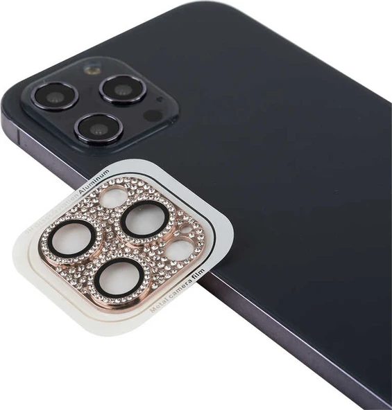 iPhone 13 Pro Max Uyumlu Mnc Cl-08 Kamera Lens Koruyucu-Pembe ürün görseli 1
