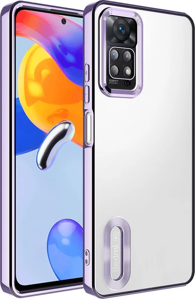 Xiaomi Redmi Note 12 Pro 4g Kılıf Kamera Korumalı Logo Gösteren Mnc Omega Kapak-Lila ürün görseli 1