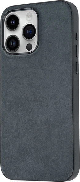 Apple iPhone 15 Pro Kılıf Mnc Mikro Fiber Mimoza Kapak-Siyah ürün görseli 1