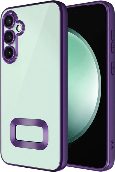Galaxy S24 Plus Kılıf Kamera Korumalı Logo Gösteren Mnc Omega Kapak-Derin Mor ürün görseli 1