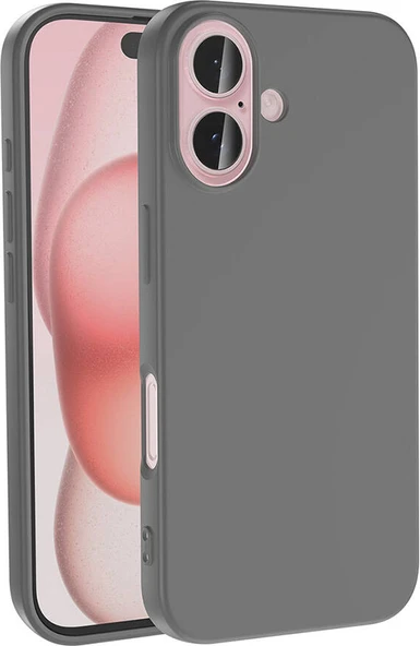 Apple iPhone 16 Kılıf Mnc Lsr Laaakan Kapak-Titanyum-Gri ürün görseli 1