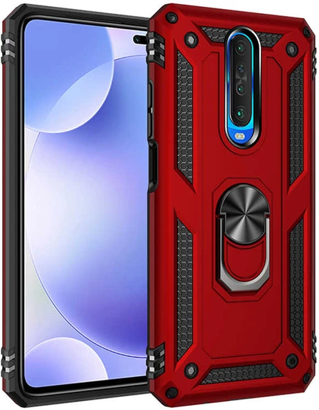 Xiaomi Poco X2 Kılıf Mnc Vega Kapak-Kırmızı ürün görseli 1