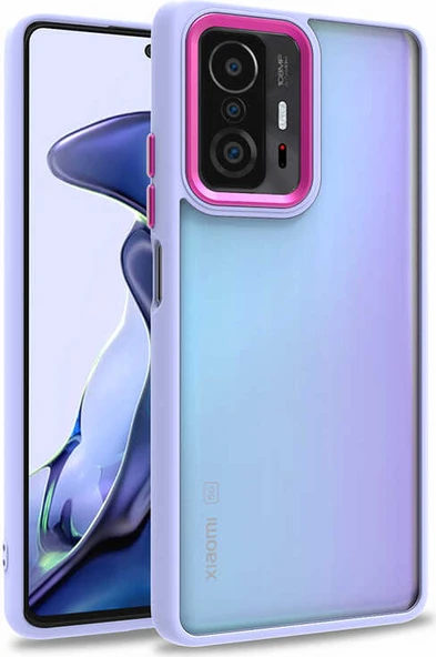 Xiaomi Mi 11T Pro 5g Kılıf Mnc Flora Kapak-Lila ürün görseli 1