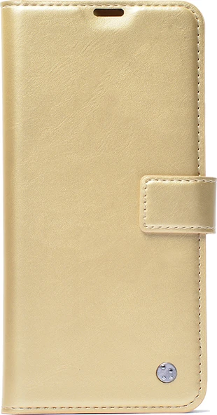 Xiaomi Redmi 12 Kılıf Mnc Kar Deluxe Kapaklı Kılıf-Gold ürün görseli 1