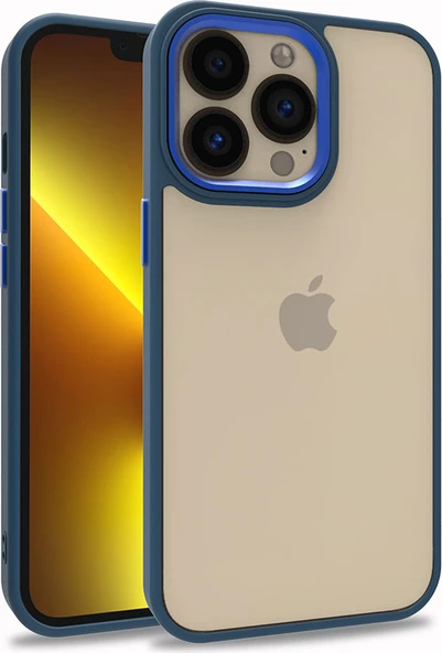 iPhone 13 Pro Uyumlu Mnc Flora Kapak-Mavi ürün görseli 1