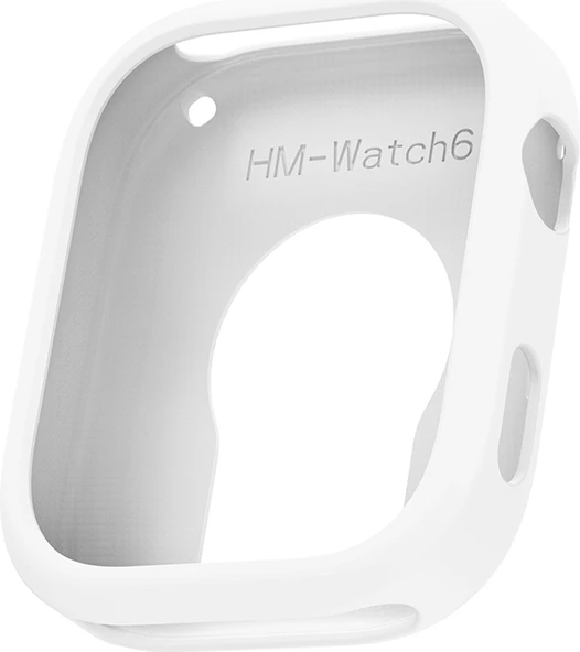Rengareng Redmi Watch 6 Yumuşak Tpu Silikon Kasa Koruyucu Zore Watch Gard 41 - Beyaz ürün görseli 1