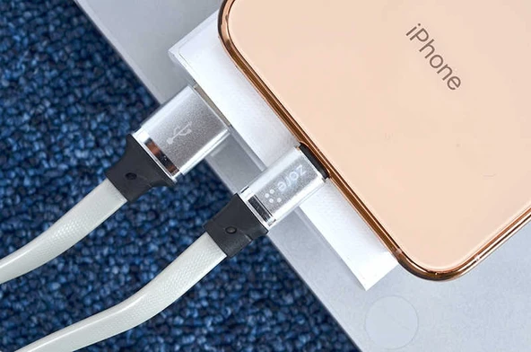 Rengareng Siyah Lightning Vera USB Kablo - Resim 2