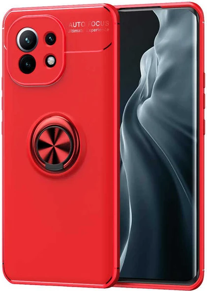 Xiaomi Mi 11 Kılıf Mnc Ravel Silikon Kapak-Kırmızı ürün görseli 1