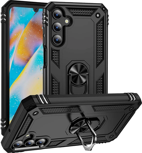Galaxy A15 Kılıf Mnc Vega Kapak-Siyah ürün görseli 1