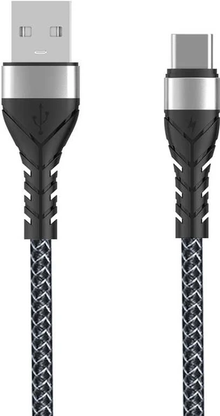 Rengareng Siyah Bax Type - C USB Kablo 1m ürün görseli 1