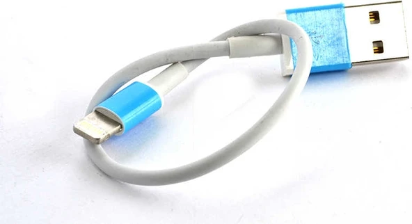 Rengareng Beyaz Lightning Beyaz 25-30 cm Kısa USB Kablo ürün görseli 1