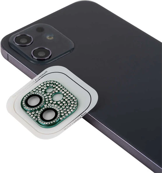 iPhone 12 Uyumlu Mnc Cl-08 Kamera Lens Koruyucu-Koyu Yeşil ürün görseli 1