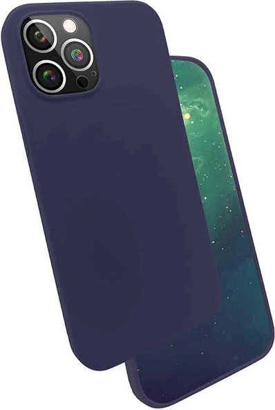 iPhone 12 Pro Uyumlu Mnc Silk Silikon-Lacivert ürün görseli 1