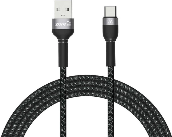 Rengareng Siyah Shira Serisi Type-C USB Kablo 2 Metre ürün görseli 1