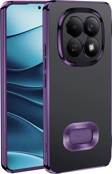 Rengareng Redmi Note 15 Pro Plus Kılıf Kamera Korumalı Logo Gösteren Zore Omega Kapak - Derin Mor ürün görseli 1