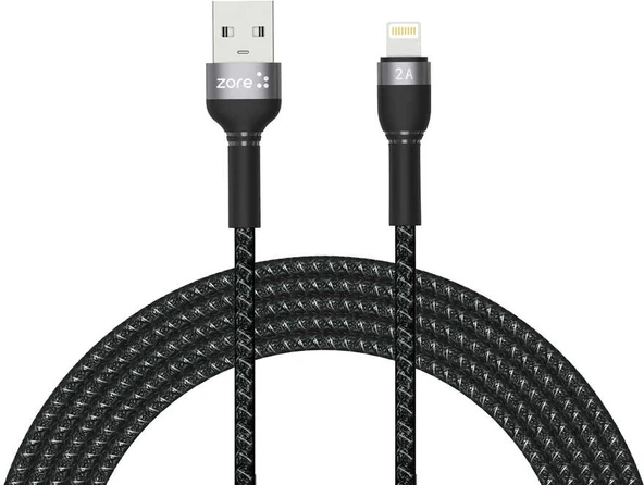 Rengareng Siyah Shira Serisi Lightning USB Kablo 3 Metre ürün görseli 1