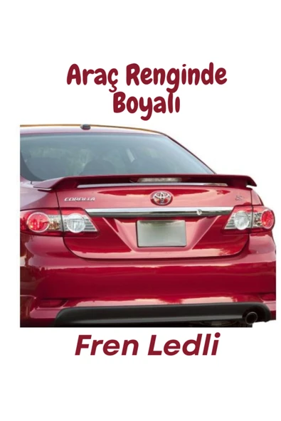 Corolla 2007-2012 HER RENK BOYALI Işıklı S Spoiler - Resim 2