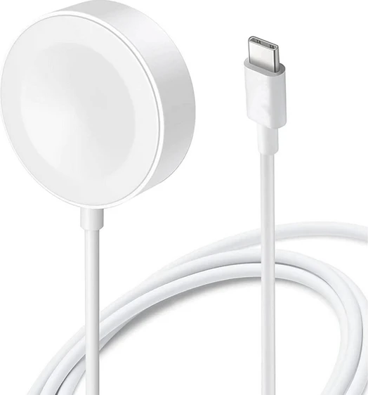 Rengareng Beyaz Akıllı Saat Wireless Type-C Şarj Kablosu 1m ürün görseli 1