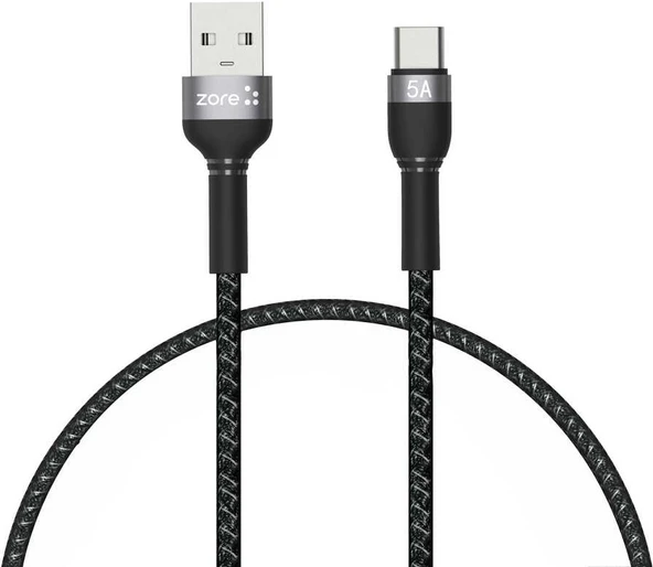 Rengareng Siyah Shira Serisi Type-C USB Kablo 30 cm ürün görseli 1