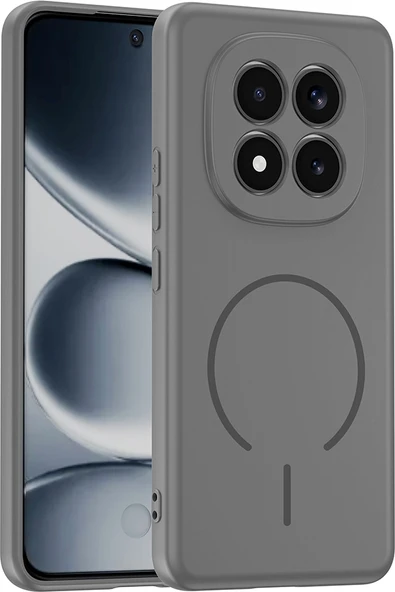 Rengareng Redmi Note 15 Pro 4g Kılıf M-Safe Şarj Özellikli Mnc Meta Kapak - Titanyum-Gri ürün görseli 1