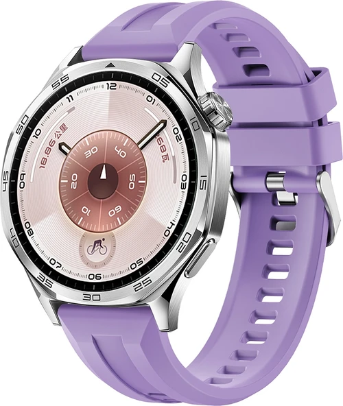 Rengareng Galaxy Watch 3 45MM Zore KRD-148 22MM Silikon Kordon - Lila ürün görseli 1