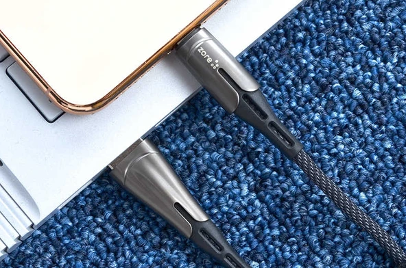 Rengareng Siyah Lightning Focus USB Kablo - Resim 3