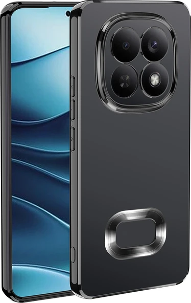 Rengareng Redmi Note 15 4g Kılıf Kamera Korumalı Logo Gösteren Zore Omega Kapak - Siyah ürün görseli 1