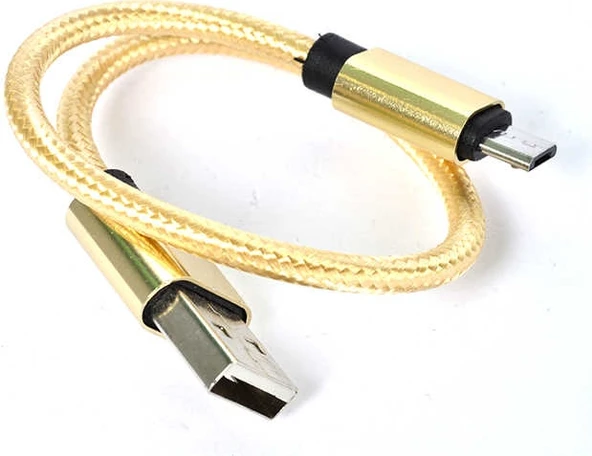 Rengareng Gold 30 cm Halat Micro USB Kablo ürün görseli 1