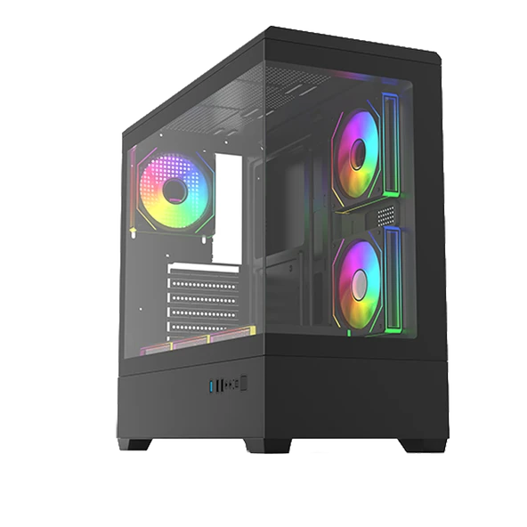 FRISBY FC-9585G TUNDRA 750W 80+ Bronze Siyah Mid Tower ATX Kasa ürün görseli 1
