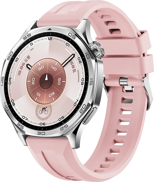 Rengareng Gear S3 Zore KRD-148 22MM Silikon Kordon - Pembe ürün görseli 1