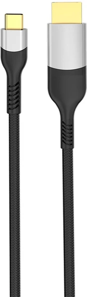Rengareng Gri QG08 8k 60 Hz Görüntü Kalitesi Type-C To Display Port Kablo 1.8m ürün görseli 1