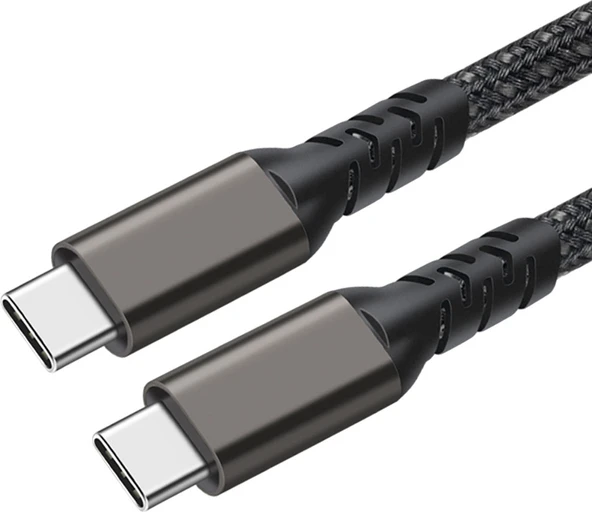 Rengareng Siyah 2.jenerasyon Type-C To Type-C Usb3.2 Pd Data Kablosu 100W 20GBPS 4K@60Hz 1 Metre ürün görseli 1