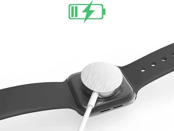 Rengareng Beyaz Apple Watch USB Şarj Kablosu ürün görseli 1