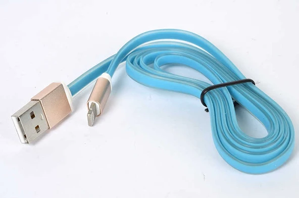 Rengareng Gri High Speed Lightning USB Kablo - Resim 2